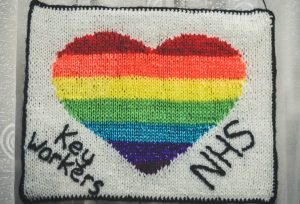 rainbow heart Love key workers and NHS